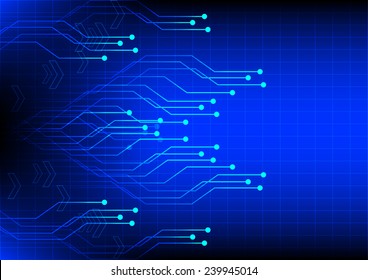 Abstract electronics  digital technology  blue background