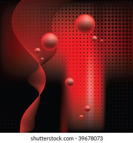 Abstract elegance background with balls. Vector illustration. Gradient mesh include.