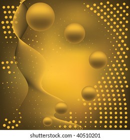 Abstract elegance background with balls. Vector illustration. Gradient mesh include.