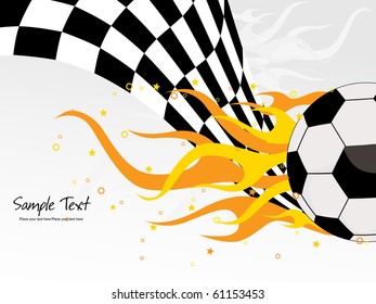 abstract elegance background with burning football