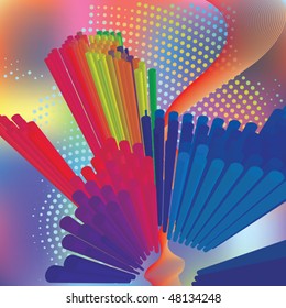 Abstract elegance background with dots. Vector illustration. Gradient mesh include.