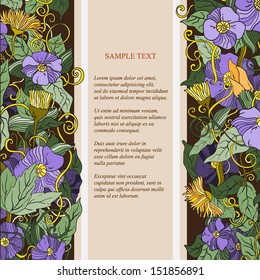 Abstract elegance floral pattern with place for your text.