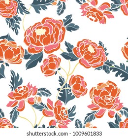 Abstract elegance pattern with floral background.
