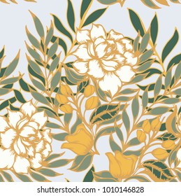 Abstract elegance pattern with floral background.
