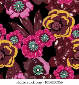 Abstract elegance pattern with floral background.
