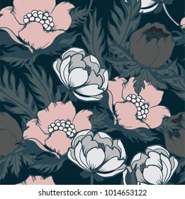 Abstract elegance pattern with floral background.
