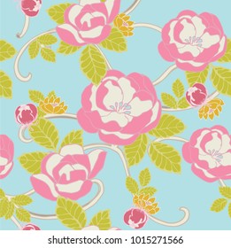 Abstract elegance pattern with floral background.
