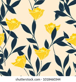 Abstract elegance pattern with floral background.
