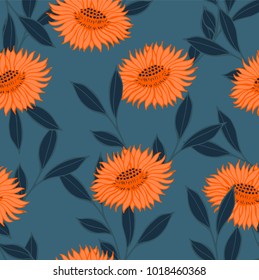 Abstract elegance pattern with floral background.
