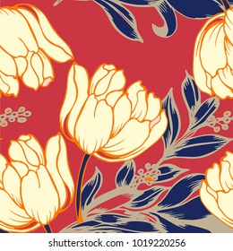 Abstract elegance pattern with floral background.
