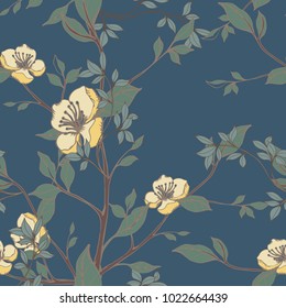 Abstract elegance pattern with floral background.
