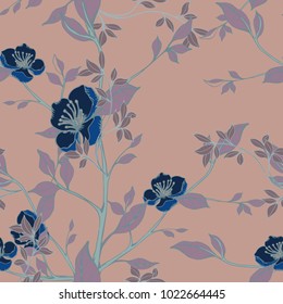 Abstract elegance pattern with floral background.
