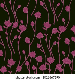Abstract elegance pattern with floral background.
