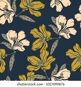 Abstract elegance pattern with floral background.
