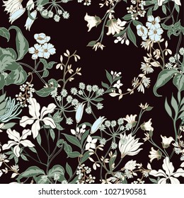 Abstract elegance pattern with floral background.
