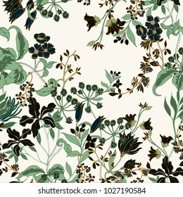 Abstract elegance pattern with floral background.
