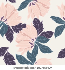 Abstract elegance pattern with floral background.
