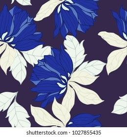 Abstract elegance pattern with floral background.
