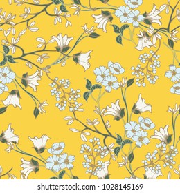 Abstract elegance pattern with floral background.
