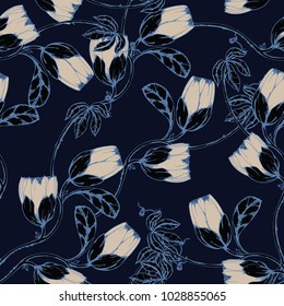 Abstract elegance pattern with floral background.
