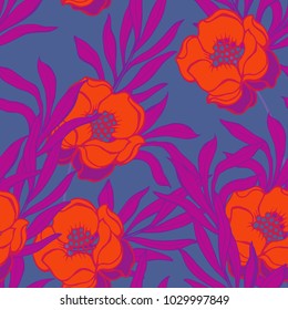 Abstract elegance pattern with floral background.
