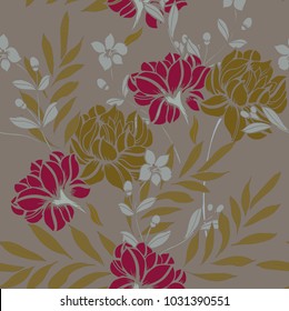 Abstract elegance pattern with floral background.
