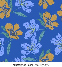 Abstract elegance pattern with floral background.
