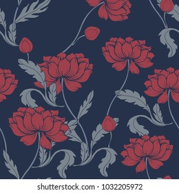 Abstract elegance pattern with floral background.
