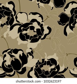 Abstract elegance pattern with floral background.
