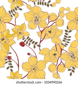 Abstract elegance pattern with floral background.
