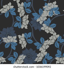 Abstract elegance pattern with floral background.
