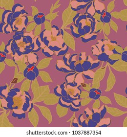 Abstract elegance pattern with floral background.
