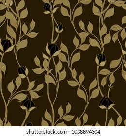 Abstract elegance pattern with floral background.
