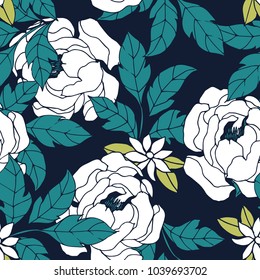 Abstract elegance pattern with floral background.

