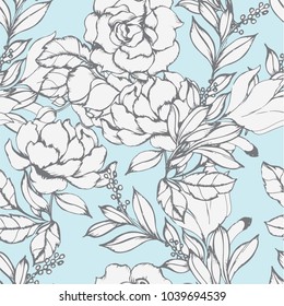 Abstract elegance pattern with floral background.
