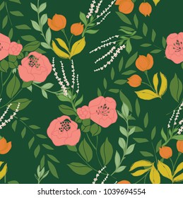 Abstract elegance pattern with floral background.
