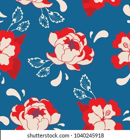 Abstract elegance pattern with floral background.
