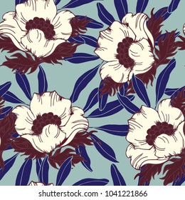 Abstract elegance pattern with floral background.
