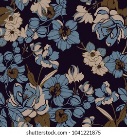 Abstract elegance pattern with floral background.
