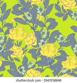 Abstract elegance pattern with floral background.
