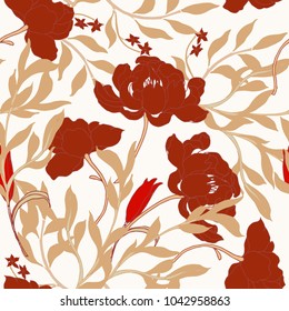 Abstract elegance pattern with floral background.
