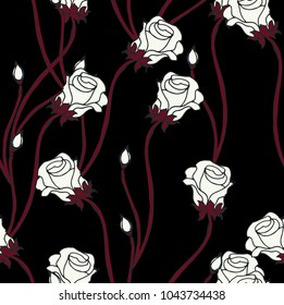 Abstract elegance pattern with floral background.
