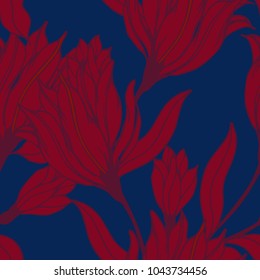 Abstract elegance pattern with floral background.

