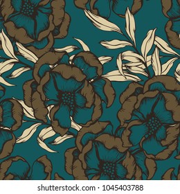 Abstract elegance pattern with floral background.
