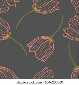 Abstract elegance pattern with floral background.
