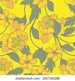 Abstract elegance pattern with floral background.
