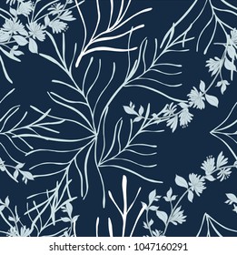 Abstract elegance pattern with floral background.
