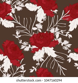 Abstract elegance pattern with floral background.
