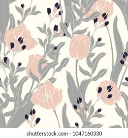 Abstract elegance pattern with floral background.
