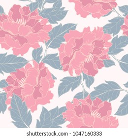 Abstract elegance pattern with floral background.
